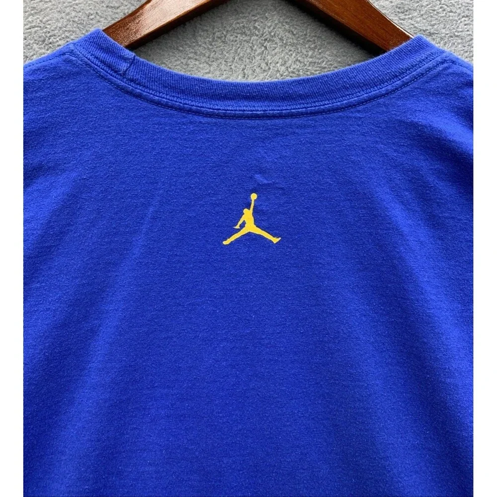 Jordan Graphic Tee T-Shirt Men's Size 2XL Blue Crew Neck 100% Cotton